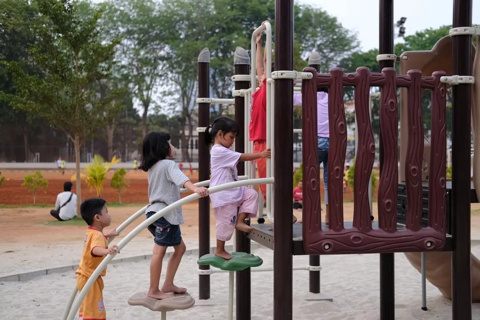 Children playing in a park