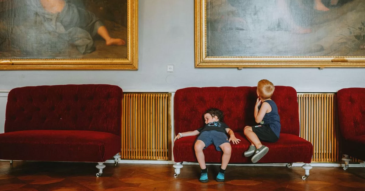 Children looking at an exhibit in a museum