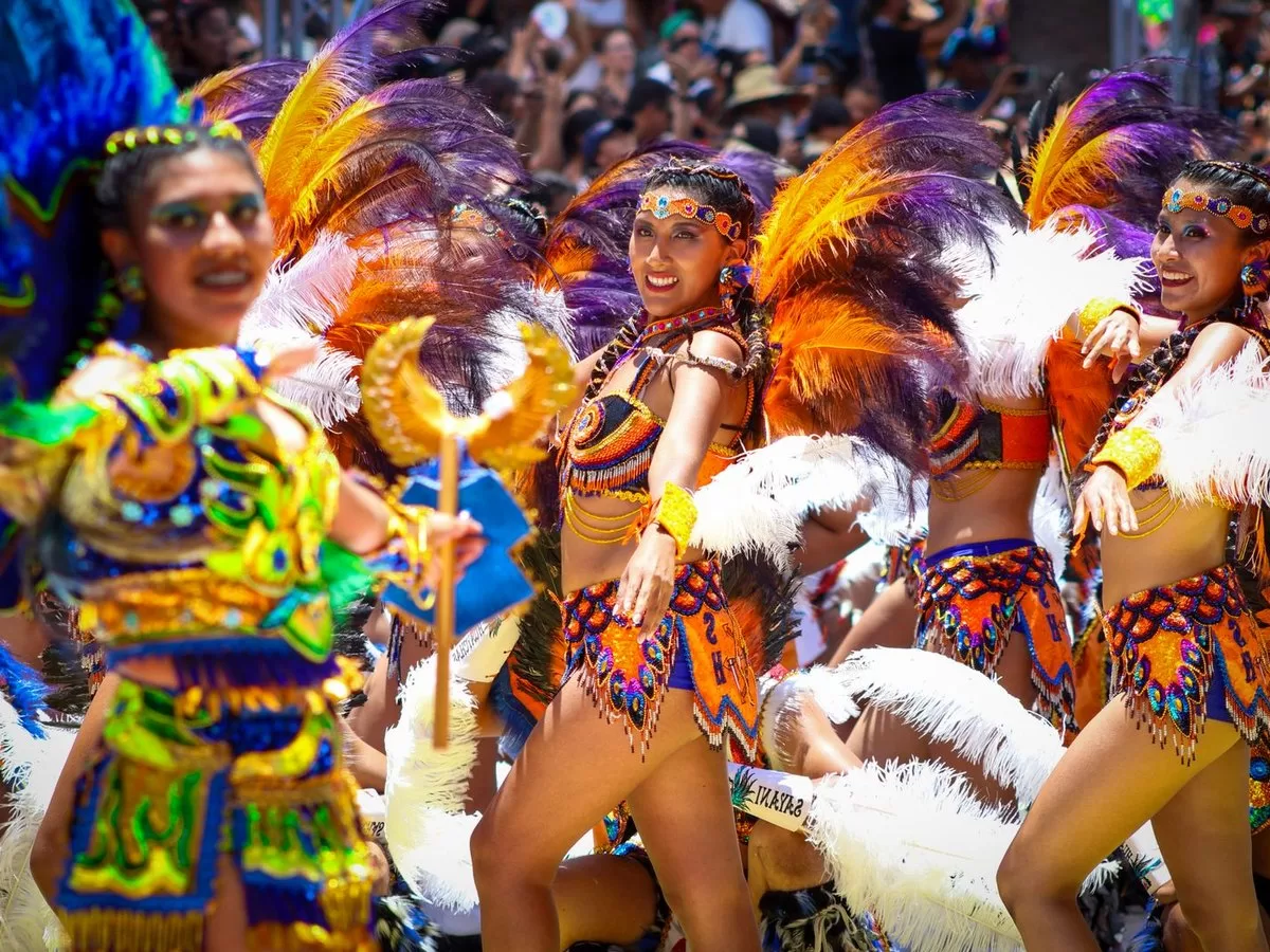 Carnival dancers in costume