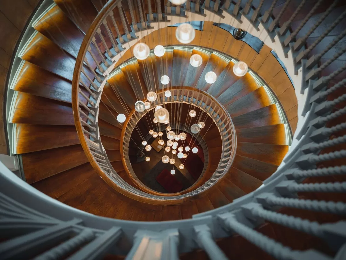 A staircase inside a London building
