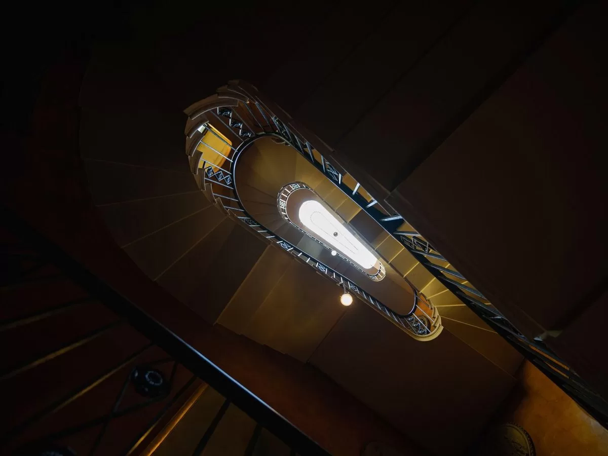 A staircase inside a London building