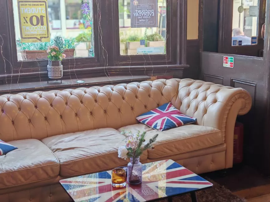 The bar of a traditional pub