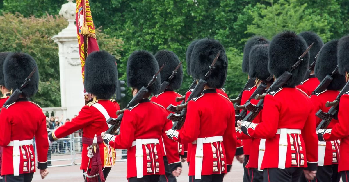 Ceremonial guards on parade