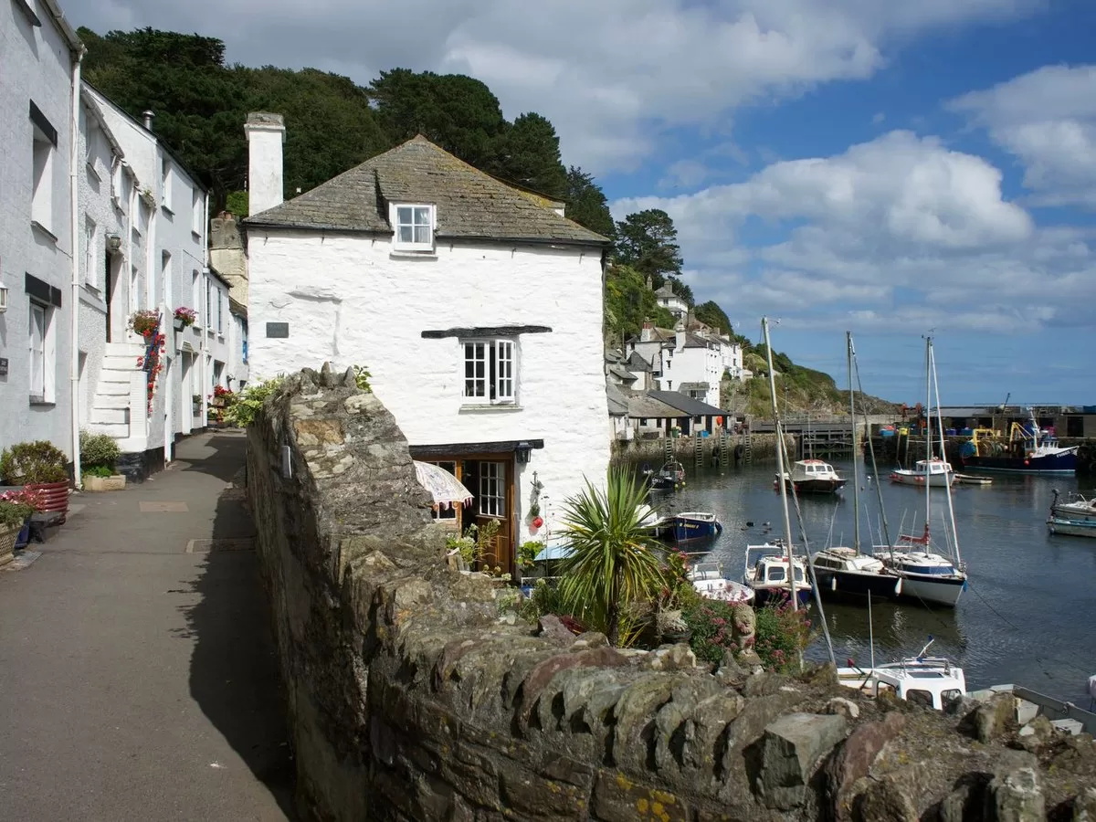 An English coastal town harbour